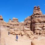 Walking in Valley 2 in Goblin Valley State Park Utah USA