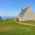 Étretat, Falaise d’Amont, Chapel Notre-Dame de la Garde Chapel Notre Dame de la Garde Falaise Amont, Etretat, Normandie, France